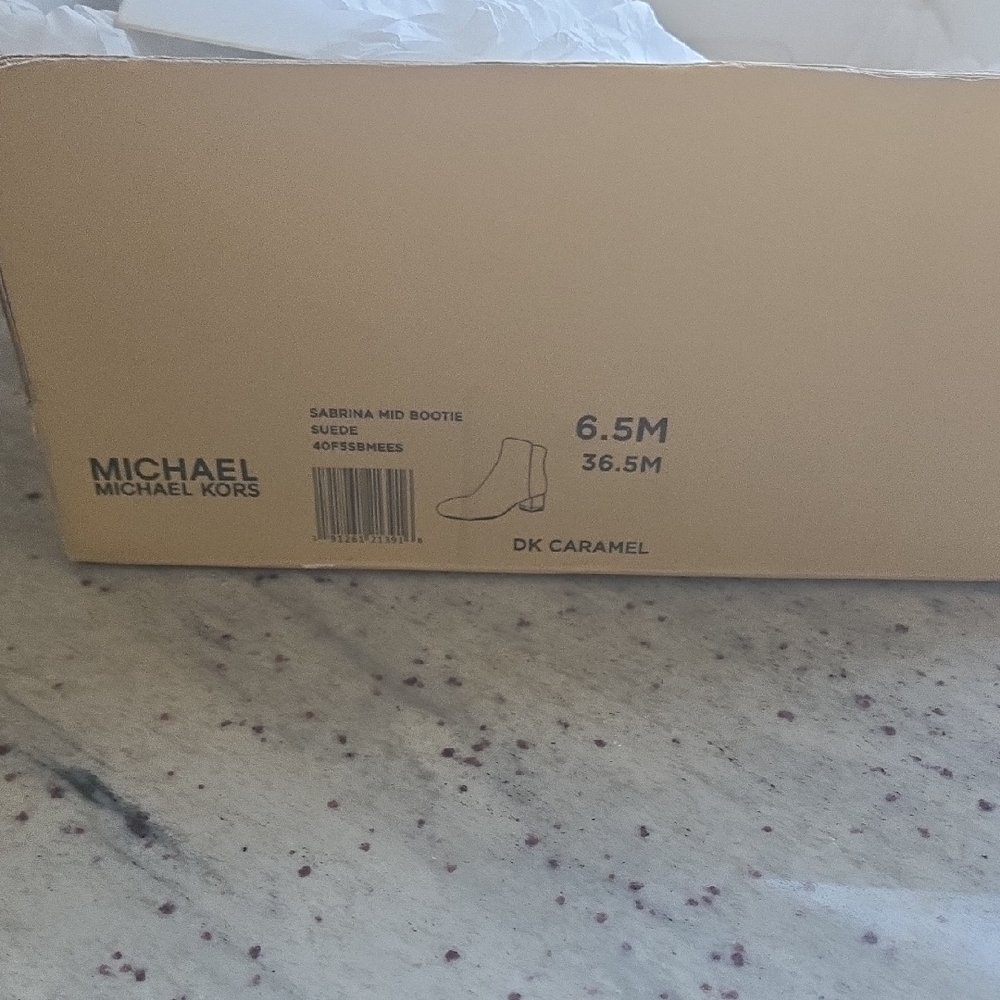 Michael Kors Tan Suede Ankle Boots - Picture 3 of 4